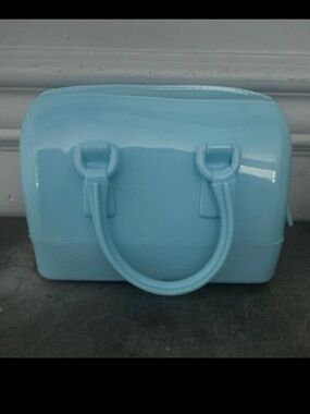 Light Blue Women's Dome Satchel Handbag